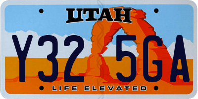 UT license plate Y325GA