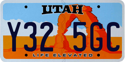 UT license plate Y325GC
