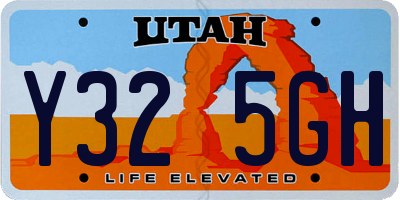 UT license plate Y325GH