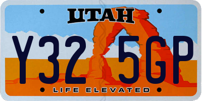 UT license plate Y325GP