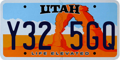 UT license plate Y325GQ