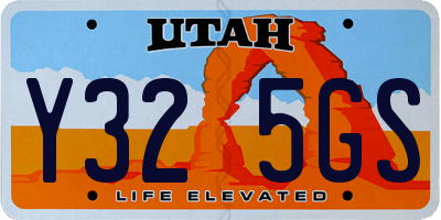 UT license plate Y325GS