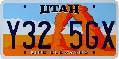 UT license plate Y325GX