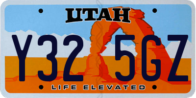 UT license plate Y325GZ