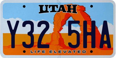 UT license plate Y325HA