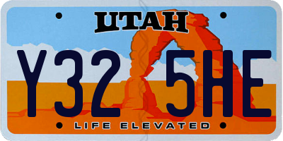 UT license plate Y325HE
