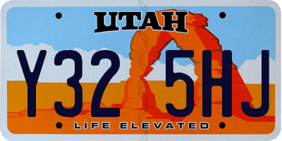 UT license plate Y325HJ