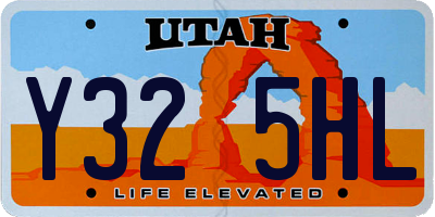 UT license plate Y325HL