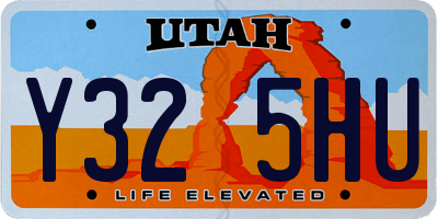 UT license plate Y325HU