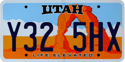 UT license plate Y325HX