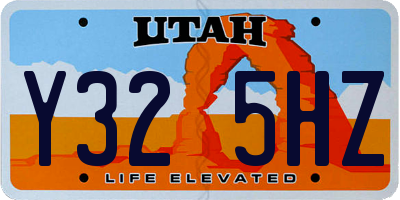 UT license plate Y325HZ
