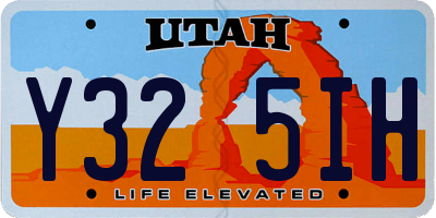 UT license plate Y325IH