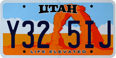 UT license plate Y325IJ