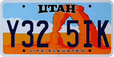 UT license plate Y325IK