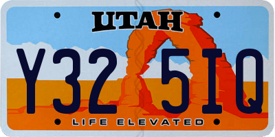 UT license plate Y325IQ