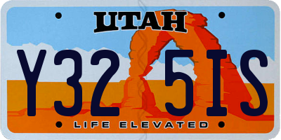 UT license plate Y325IS