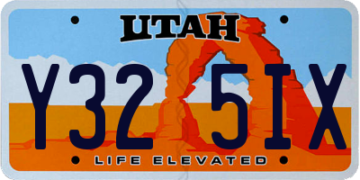 UT license plate Y325IX