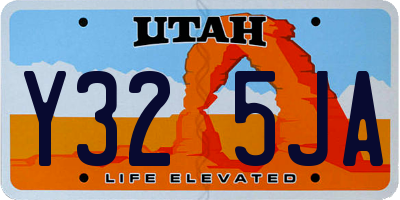 UT license plate Y325JA