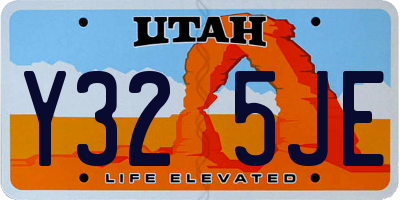 UT license plate Y325JE