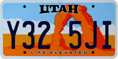 UT license plate Y325JI