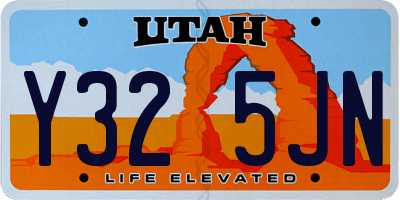 UT license plate Y325JN