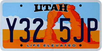 UT license plate Y325JP