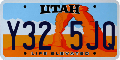 UT license plate Y325JQ