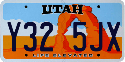 UT license plate Y325JX