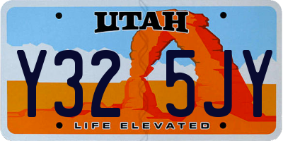 UT license plate Y325JY