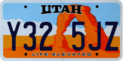 UT license plate Y325JZ