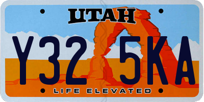 UT license plate Y325KA