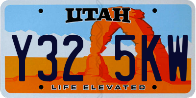 UT license plate Y325KW