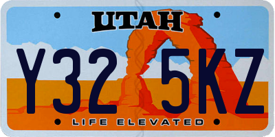 UT license plate Y325KZ