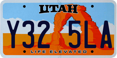 UT license plate Y325LA