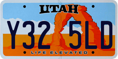 UT license plate Y325LD