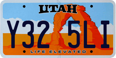 UT license plate Y325LI