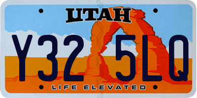 UT license plate Y325LQ