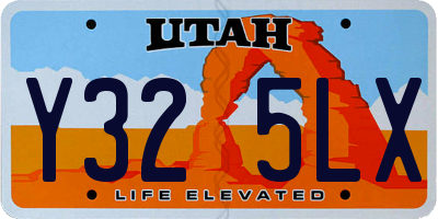 UT license plate Y325LX