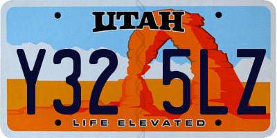 UT license plate Y325LZ