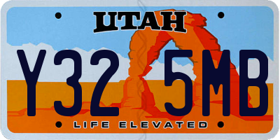 UT license plate Y325MB