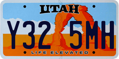 UT license plate Y325MH