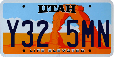 UT license plate Y325MN