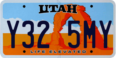 UT license plate Y325MY