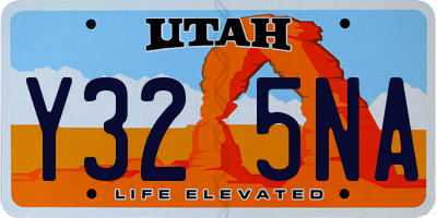 UT license plate Y325NA