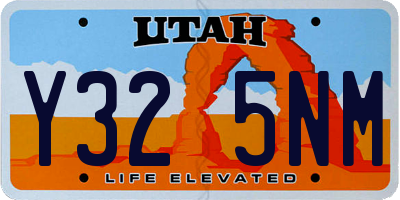 UT license plate Y325NM