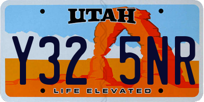 UT license plate Y325NR