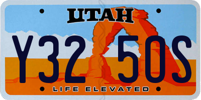 UT license plate Y325OS