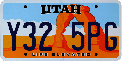 UT license plate Y325PG