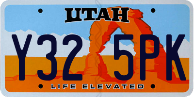 UT license plate Y325PK