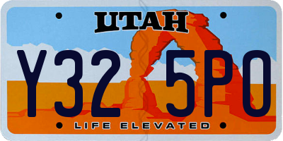UT license plate Y325PO